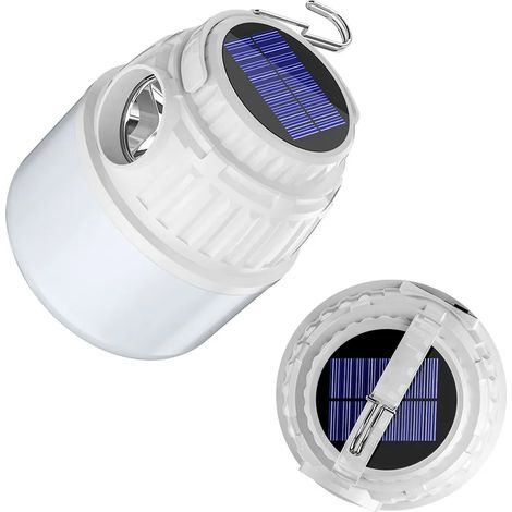 Lampe de camping LED solaire, lampe de camping portable ultra-lumineuse avec 4 modes d'éclairage, rechargeable-AquaForge (1/5)