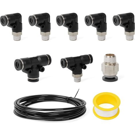 Raccords sous vide, tube en polyuréthane pour turbos et solénoïde noir compatible avec les véhicules turbos (1/5)