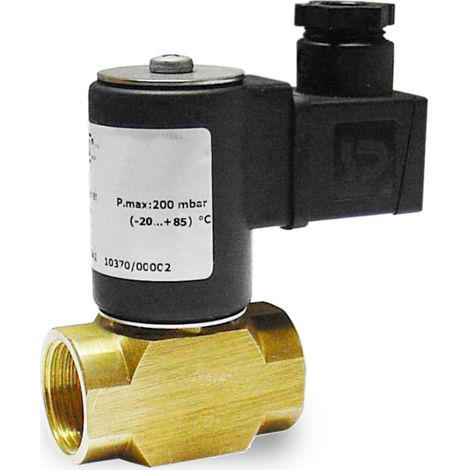 Elettrovalvola gas Normalmente chiusa a riarmo automatico 200mbar F/F 1/2" 230vac - made in ITALY.