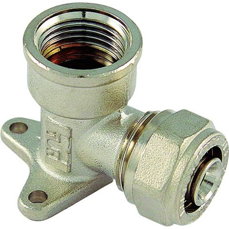 RACCORDO CURVO FEMMINA FLANGIATO PER TUBO MULTISTRATO MODELLO AL-COBRAPEX 1/2 ø16   TIEMME RACCORDERIE SPA