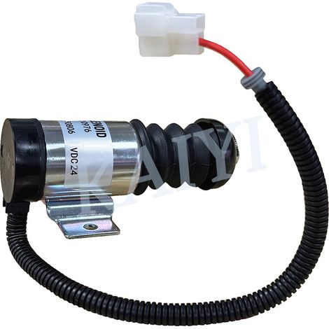 Électrovanne de coupure d'allumage 24 V pour moteurs Cummins 4BT/6BT/6CT/NT855, Deutz, Volvo et Perkins (référence 210976). (1/5)