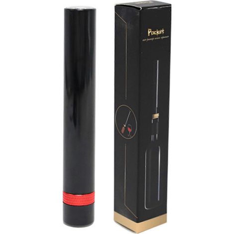 Ouvre-bouteille à air comprimé avec couteau coupe-capsule intégré, ouvre les bouteilles de vin sans effort (rouge) (1/5)