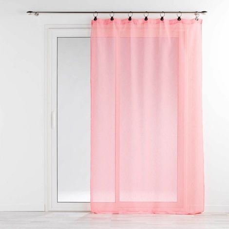 Rideau Voilage à Anneaux "Linka" 140x240cm Corail (1/5)