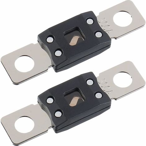 500A MEGA Fusible à courant élevé AMG Fusible 500 ampères Fusible à boulonner pour voitures, camions, véhicules de construction, autobus, caravanes (2 pièces) (1/4)