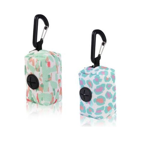 2 Pieces Dog Poop Bag Dispenser, Dog Poop Bag, Dog Poop Bag Holder with Carabiner, Dog Bag Holders, Poop Bag Holder Suitable for Dog Walking (1/4)