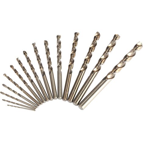 Foret M35 Cobalt 15 Pièces 1,5-10 mm - Jeu de Forets HSS pour Acier Inoxydable, Tige Cylindrique pour Perceuse à Colonne (1/5)