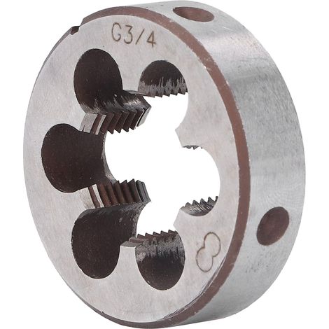 Étau à fileter tube G3/4 acier allié Ø55mm épais 16mm 6 trous évacuation copeaux kit 1 pièce (1/5)