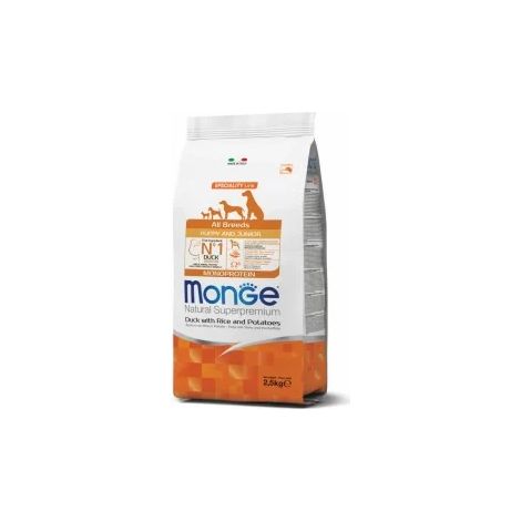 Canard Monge Monoprotein avec riz et pommes de terre 2,5 kg