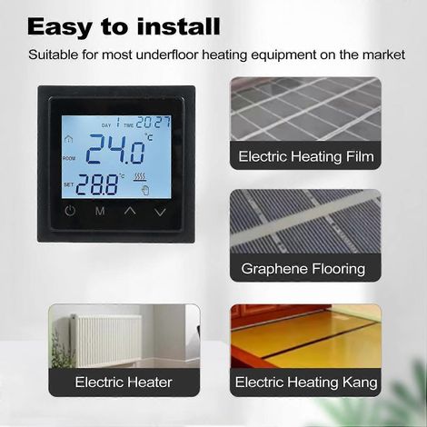 Intelligenter digitaler Thermostat 16A Fußbodenheizungs-Temperaturregler mit LED-Touchscreen