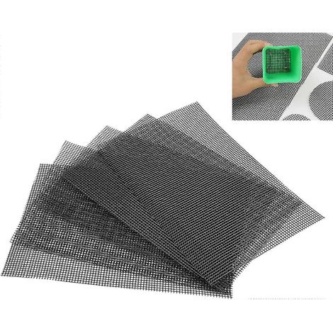 Tapis de drainage en maille pour pots de fleurs, lot de 5, en plastique, avec trous carrés, pour empêcher la perte de terre (30 x 20 cm). (1/5)