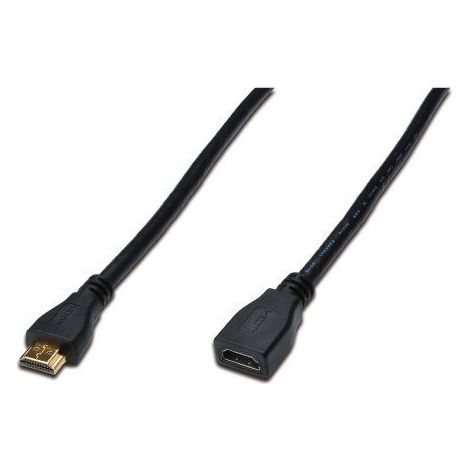 Cable de extensión HDMI DIGITUS AK-330201-030-S Ethernet 1.4 GOLD 3m negro (1/3)
