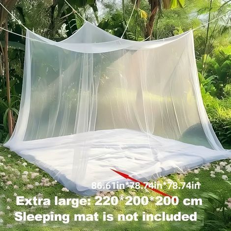 Moustiquaire de Lit pour Camping Tente et Hamac avec Sac de Transport (220x200x200) Filet de Protection Efficace et Léger Contre Les Insectes Moustiques pour Voyage (1/5)