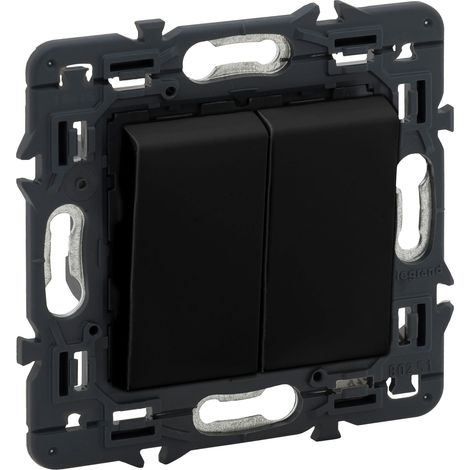 Interruptor doble VALENA NEXT 1P 10A dark LEGRAND 741444 (1/3)
