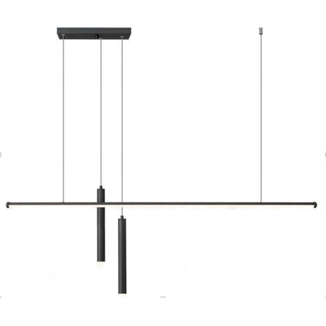Linet - Lámpara colgante LED moderna 120 cm negro (1/3)