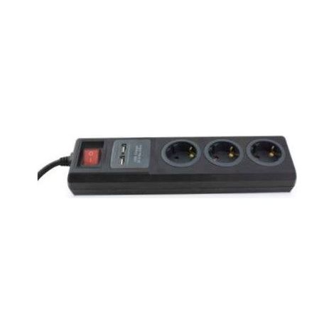 Base multiple avec trois prises + 2 USB + interrupteur de 1,4 mètre GSC 000803392