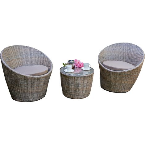 Set di mobili da giardino a 2 posti Los Angeles Marrone chiaro