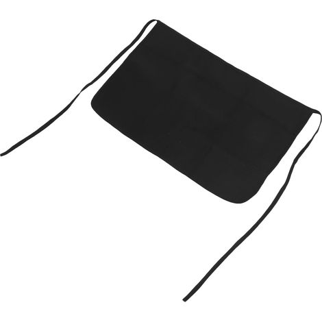 Tablier de travail noir en polyester avec plusieurs poches et ajustable (1/5)