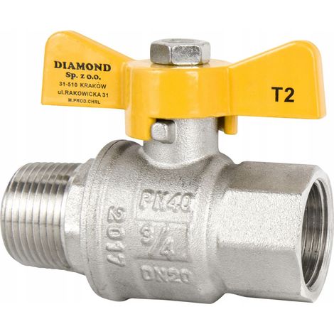 ROBINET À BILLE DE GAZ 1/2 POUCE F/M PAPILLON (1/2)