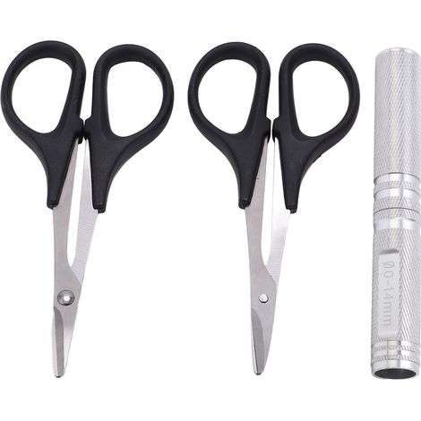 Kit ciseaux courbes universels RC 0-14mm, perforateur pour voiture et drone télécommandés, argenté (1/5)