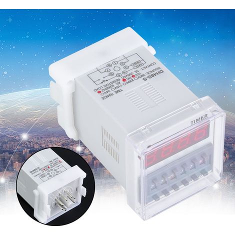 Minuterie de relais temporisé programmable 0,1S-99H 8 broches DH48s s (24V AC/DC) (1/5)