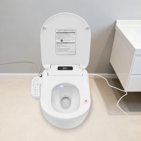 Intelligent Smart Toilet Seat Electric Toilet Seat With Hot Air Drying LED Night Light Widely Used in Homes Hotels Shopping Malls Public Restrooms (1/5)