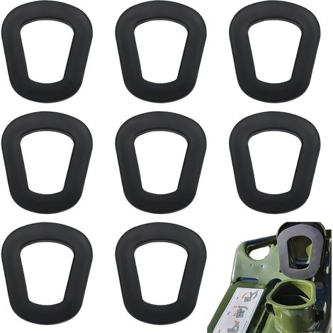 Lot de 8 joints en caoutchouc pour jerrican,joints de remplacement pour jerrican,rondelles universelles en caoutchouc pour bidons de carburant pour bidons de carburant NATO de 5 L,10 L,20 L (1/5)