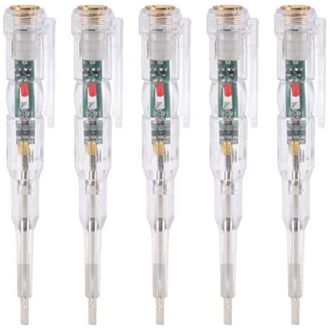 Stylo testeur de tension LED, lot de 5, testeur électrique multifonctionnel, format de poche pour détecteur de circuits électriques domestiques-AquaForge