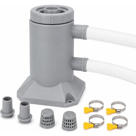 Pompe Filtration Piscine Hors Sol 530 GPH, silencieuse, en ABS, circulation de l'eau et filtration, filtre à cartouche pour petites piscines, pataugeoires (1/5)