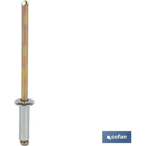 Pack de 500 rivets en acier 4.8 x 6 mm pour l'union de matériaux (1/4)