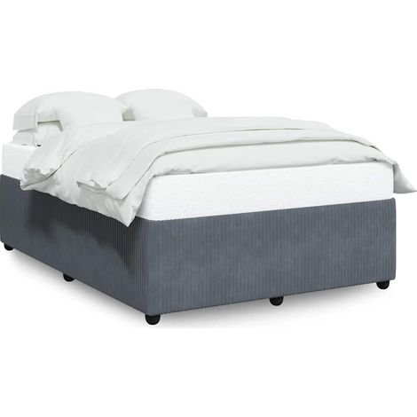 Maison Exclusive - Giroletto senza Materasso Grigio Scuro 140x190 cm Velluto (1/5)
