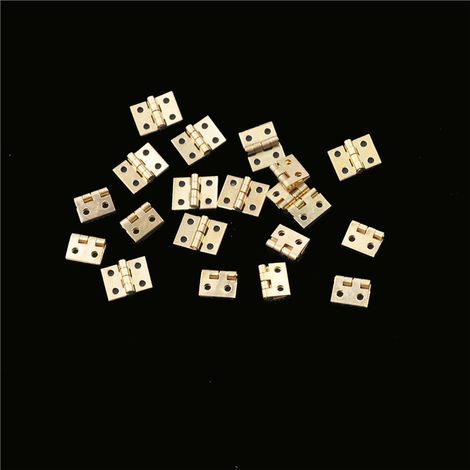 20 cerniere in miniatura placcate in ottone, piccolo portagioie decorativo per sigari (1/5)