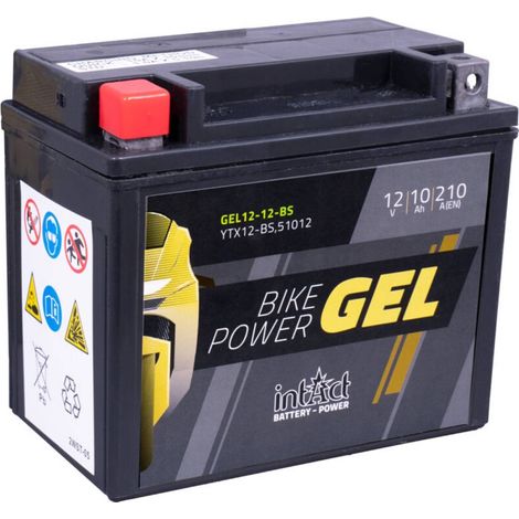 Batterie moto POWER Bike GEL YTX12-BS 12v 10ah 210A (1/4)