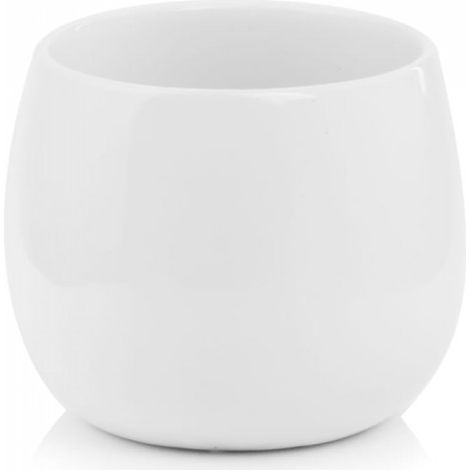 Maceta de cerámica de 13,5 cm, blanca