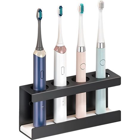 Zahnbürstenhalter Elektrischer Zahnbürstenhalter 4 Fächer Schneller Wasserablauf Zahnbürstenhalter Edelstahl Universell Badezimmeraccessoires Zah (1/5)