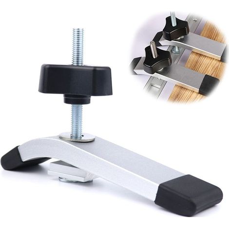 1 Ensembles Rail T Track Pince de Serrage, T-Track Clamp T Track Jeu de Pinces a clamper de Maintien à Acier Allié Rapide, pour Outil de Travail du Bois T-Slot (1/3)