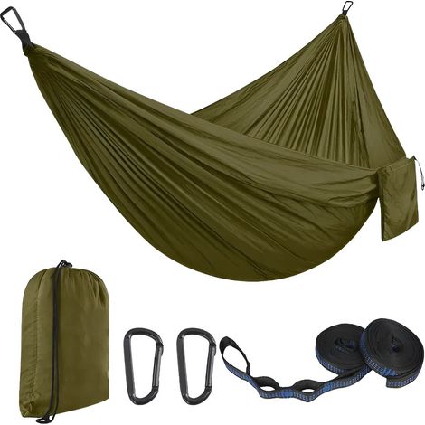 Sac Hamaca en nylon 270x140cm capacit 300kg 2 sangles (1/5)