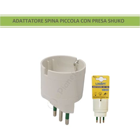 Adattatore spina S11 10A 2P/T Presa P30 bianca (1/4)