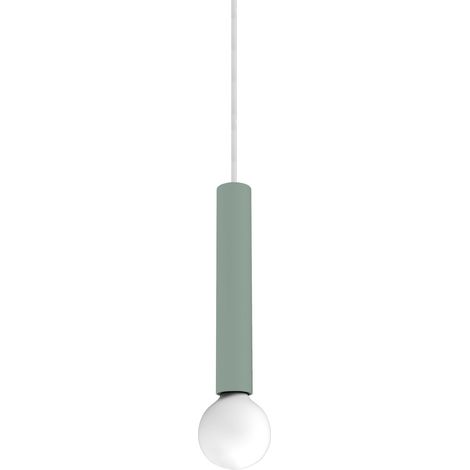 LUMICOM PURO Sospensione, 1X E27, max 42W, metallo, verde iceberg, D.4cm H.30cm