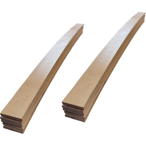 Ebac Literie – Lot de 10 lattes pour sommier 780x48x8 mm – Bois hêtre 7 plis – Renfort pour lit BZ, clic clac, canapé
