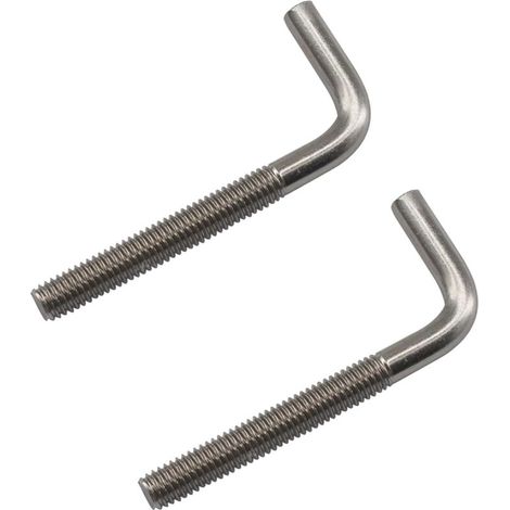 L-förmige Ankerbolzen aus Edelstahl 304 – M12×200 mm, rechtwinklig, 2er-Pack, korrosionsbeständig