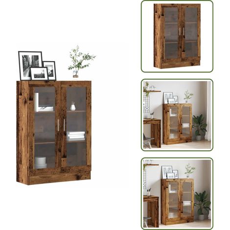 Bücherschrank Altholz-Optik 82,5x30,5x115 cm Holzwerkstoff - Bücherschrank - Bücherschränke - Büroschrank - Büroregal (1/5)