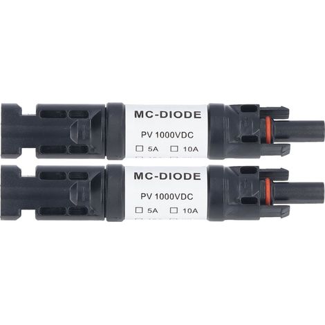 Connecteur Solaire MC-15D 1000V IP68 Étanche avec Porte-Fusible pour Panneaux Photovoltaïques