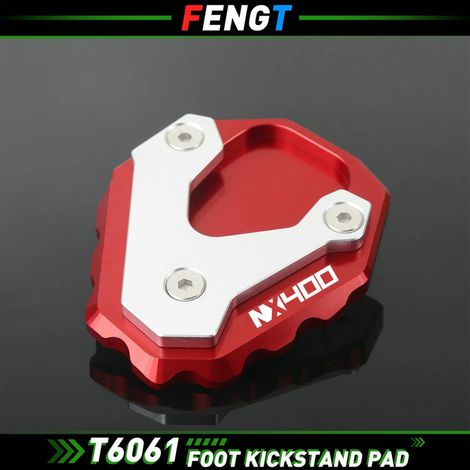 (Nx400 Rouge) Compatible pour HONDA NX500 NX400 2023 2024 Béquille de moto Pied Béquille latérale Agrandisseur Plaque de protection Repose-pieds Extension de pédale NX 500 400 maxpower (1/4)