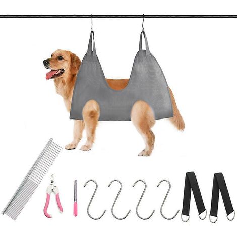 Hamac pour chats et chiens, coupe-gris pour animaux de compagnie, petit et moyen modèle - Gris - L (1/5)