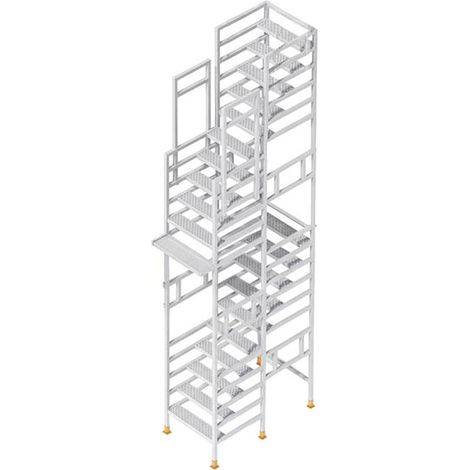 Scala per cantiere provvisoria per cantieri temporanei  - Altezza raggiungibile 4.60 a 5.68m - 858000/I/2