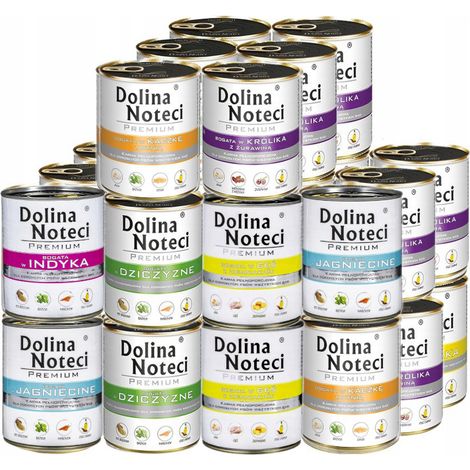 Alimento húmedo premium para perros Dolina Noteci, mezcla de sabores, 24 x 800 g. (1/5)