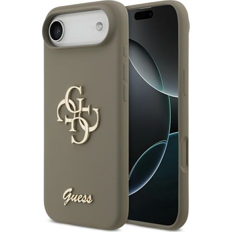 Funda Guess de silicona grande con el logotipo 4G para iPhone Air, color marrón. (1/5)