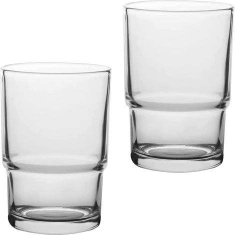 Lot de 2 gobelets en verre pour brosse à dents de rechange à fixation murale pour accessoires de salle de bain (transparent)