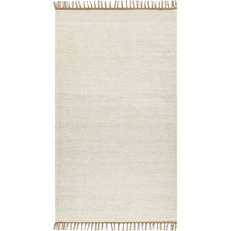 Teppich LUNIA Hellbeige 80 x 150 cm Jute