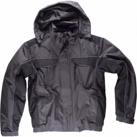 Cazadora acolchada en tejido ripstop de alta resistencia WORKTEAM WF1058 XXL Gris Oscuro+Negro (1/3)
